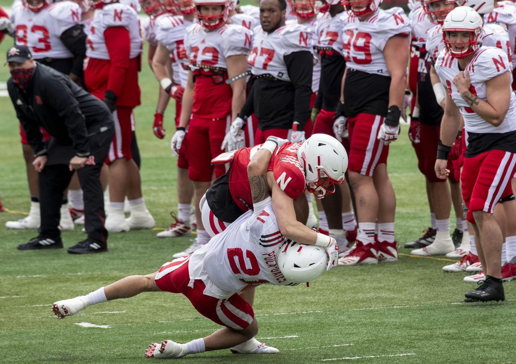 Nebraska football practice, 4.17